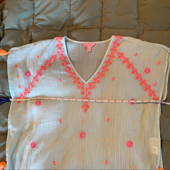 Lilly Pulitzer Sydney Caftan in Pool Blue - Picture 9 of 11